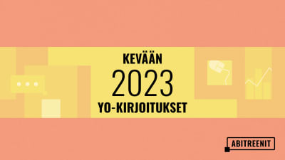 Kuva, jossa lukee "kevään 2023 yo-kirjoitukset"