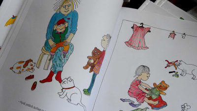 illustrationer av barn i bok