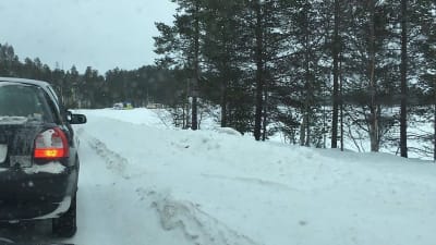 Olycksplatsen norr om Ivalo i Lappland.