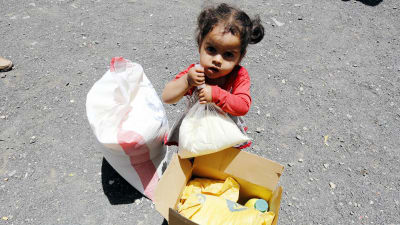 Bild på barn i Jemen. 