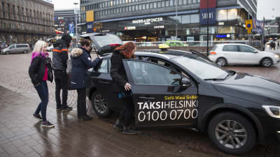 Taxipassagerare.