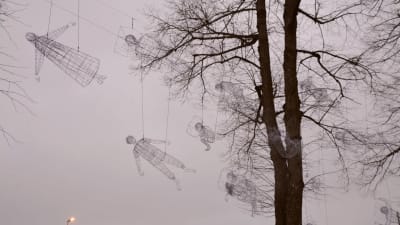 Ljusinstallationen "Dags att flyga".