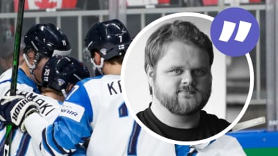 Finland firar mål.