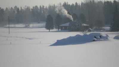 Vinterlandskap i Öja
