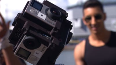 En GoPro-tärning med vilken man kan filma i 360 grader.
