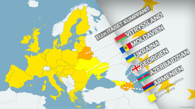Sex länder hör till EU:s östliga partnerskapsprogram