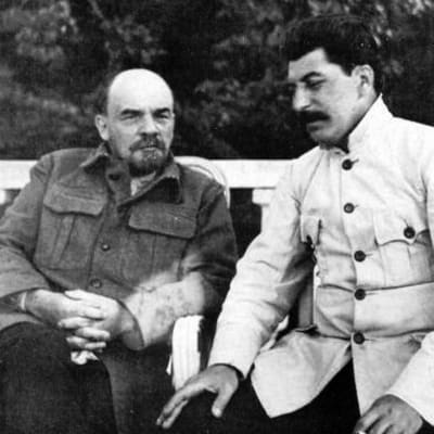 Lenin och Stalin i Gorki 1922