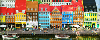 Legoista tehty Nyhavn Kööpenhaminassa. 