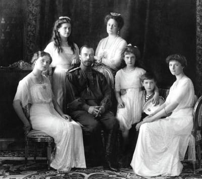 En bild på den sista tsarfamiljen