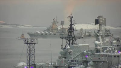 Venäjän pohjoisen laivaston harjoitus tammikuun lopulla Barentsinmerellä.