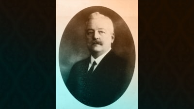 Pietarilainen liikemies Maximilian Othmar Neuscheller noin 1900-luvun alussa.