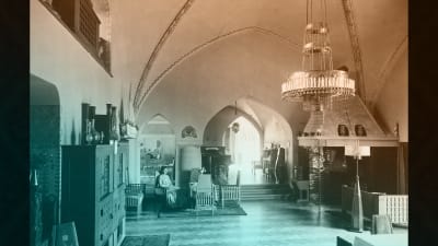 Suur-Merijoen kartanon aula vuonna 1912.