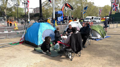 personer som tältar i London
