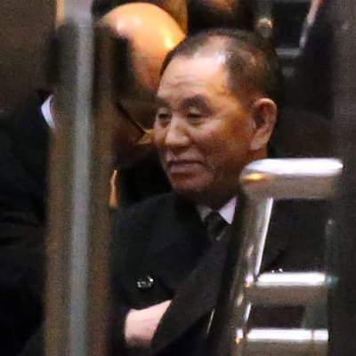 Kim Yong-chol lähti lennolle Pekingistä Washingtoniin 17.1.2019.