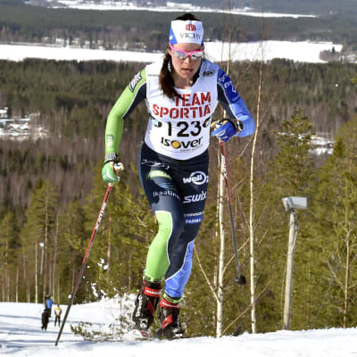 Ikaalisten Urheilijats Krista Pärmäkoski var överlägsen på 10 km klassiskt på fredagen i Ristijärvi.