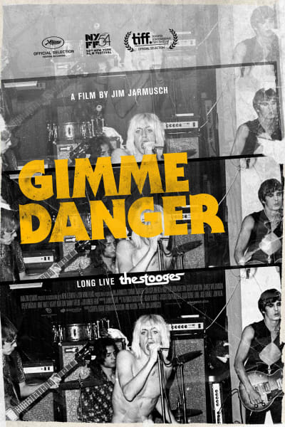 Filmplansch för dokumentären Gimme Danger som handlar om The Stooges.