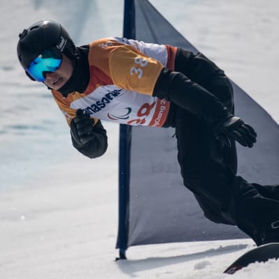 Matti Suur-Hamari Pyeonchangin talviparalympialaisissa.
