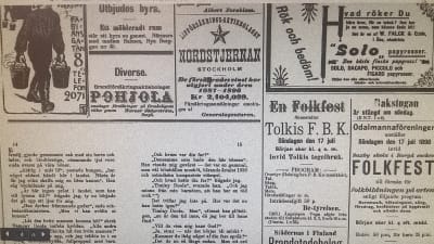 Annons ur Borgåbladet 16.7.1898 