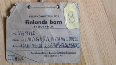 Krigsbarns id lapp
