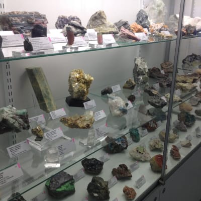 Mineralsamlingen vid Kieppi, Karleby naturhistoriska museum.