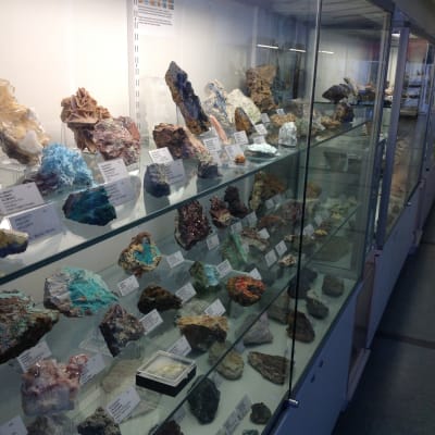Mineralsamlingen i Karleby innehåller 1400 prov. I jordskorpan finns totalt närmare 4000 mineral.