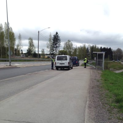 Tullen övervakar trafiken i Borgå.