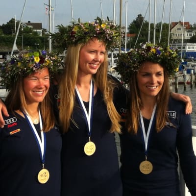 Mikaela Wulff, Silja Kanerva och Silja Lehtinen vann VM-guld i Göteborg
