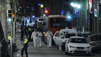 La Rambla i Barcelona efter terrorattacken. 
