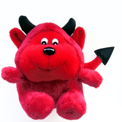 ett rött djävulskramdjur