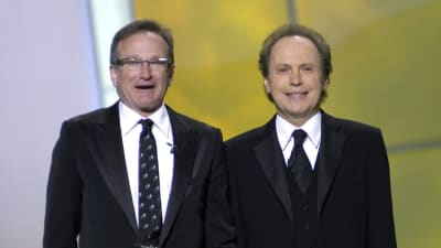 Robin Williams och Billy Crystal på Oscarsgalan.