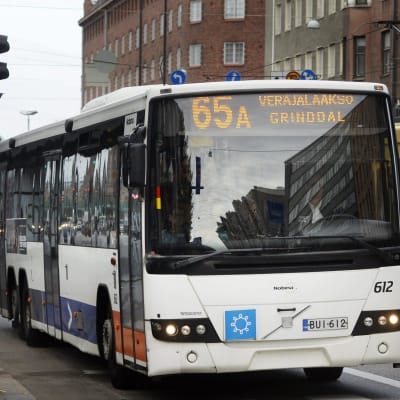 Buss 65A i Helsingfors.