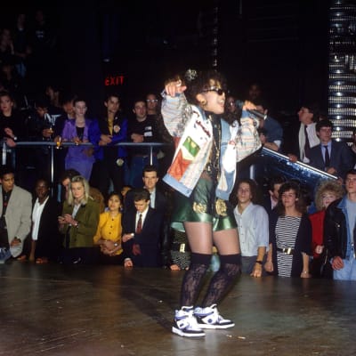 Leila K på Hippodrome i London år 1989.