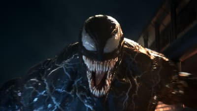 Monstret Venom i närbild.