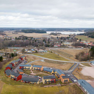 Sjundeå centrum från luften