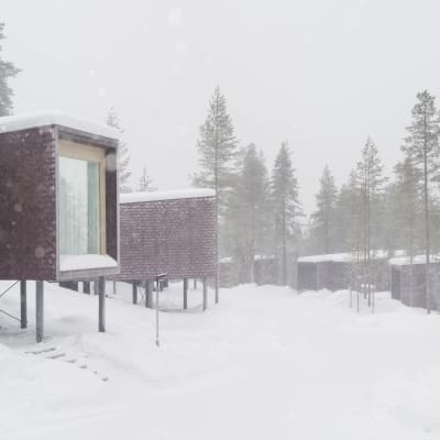 Arctic Treehouse Hotell i Rovaniemi representerar ny arkitektur.