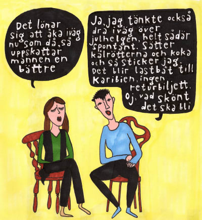 Par som pratar, illustration