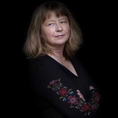 Carina Karlsson, poet, författare bosatt i Sund. 2014.