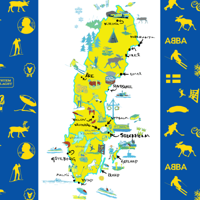 Ruotsin kartta kuvina