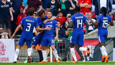 Chelsea firar mål.