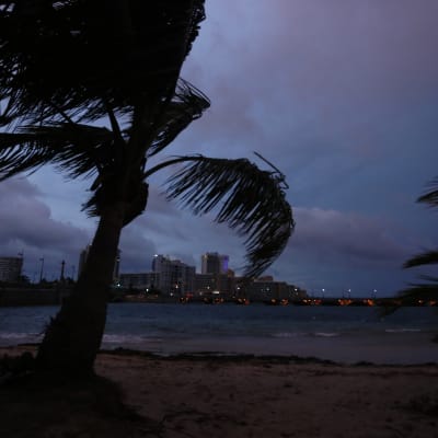 Orkanen Maria närmar sig Puerto Rico. 
