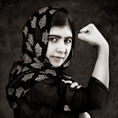 Fotograf Albert Wikings porträtt av Malala Yousafzai.