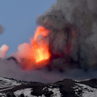 Etna vaknade till liv. 16.2.2021