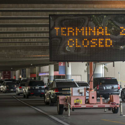 stängd terminal på flygplatsen i Fort Lauderdale