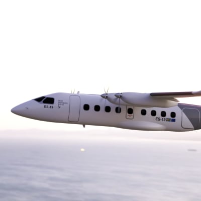 Ruotsalainen Heart Aerospacen suunnittelema sähkölentokone, p valmistaa sähkölentokoneita, jonka toivotaan aloittavan matkustajalennot vuoteen 2025 mennessä