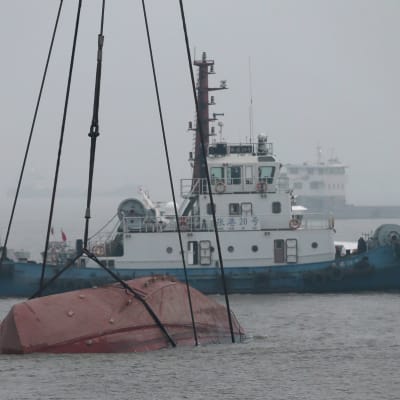 Båtolycka på Yangtzefloden.