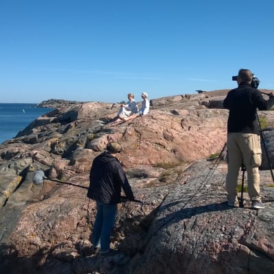 Inspelning av museifilm på Utö