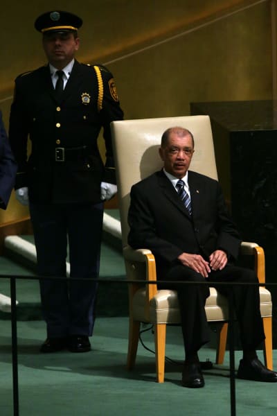President James Michel i FN:s generalförsamling i september år 2015