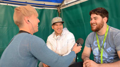 Nicke intervjuar Rudimental på Provinssirock.