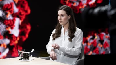 Sanna Marin TV1:n Ykkösaamussa.
