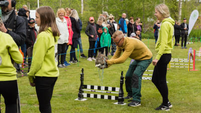 Jim testar på kaninhoppning.